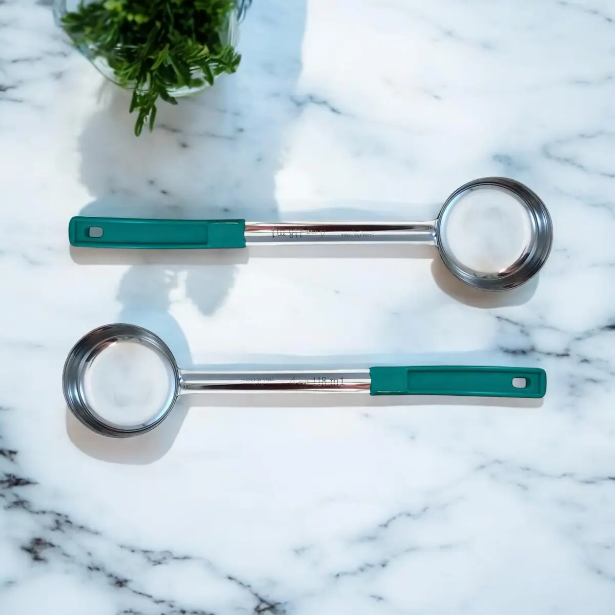 Habanerofire 4 oz (118 ml) Solid Stainless Steel Portion Control Ladle Spoodle - Pack of 2 | Commercial Grade for Soups & Sauces - view 9