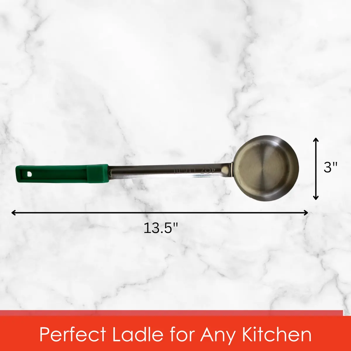 Habanerofire 4 oz (118 ml) Solid Stainless Steel Portion Control Ladle Spoodle - Pack of 2 | Commercial Grade for Soups & Sauces - view 4