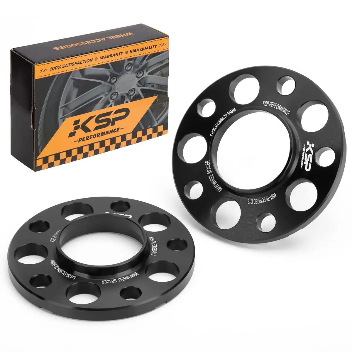 KSP 5X120mm Wheel Spacers 12.7mm Hubcentric Forged Aluminum for BMW 318i 328i 525i 7 Series | Improve Fit & Stance - main product image