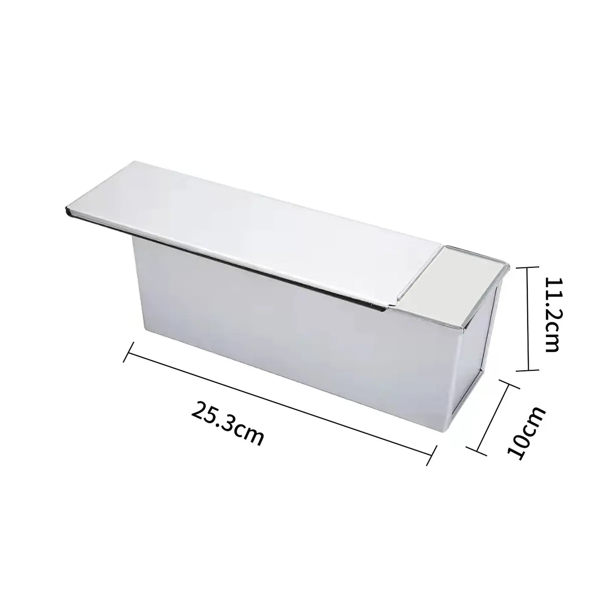TA BEST Aluminum Steel Pullman Loaf Pan with Lid 10x3.93x4.4in Non-Stick Commercial Grade - view 2