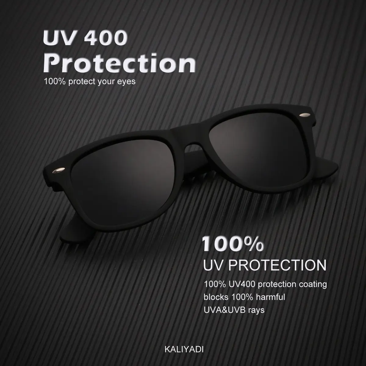 KALIYADI Polarized Sunglasses for Men and Women Matte Finish UV Blocking 52mm (145mm) | True Color HD Lenses - view 3