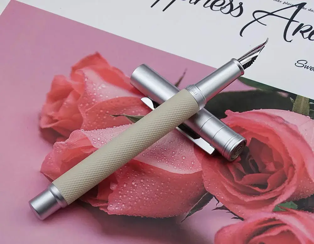 erofa Silver Birch Forest Fountain Pen Bent Nib 13.8cm (5.43in) | Smooth Ink Flow for Students & Professionals - view 2