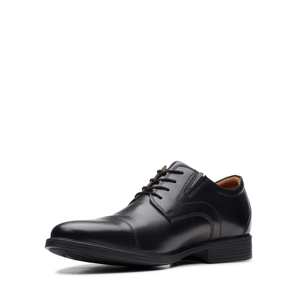 Clarks Men's Whiddon Cap Oxford Black Leather 14 US (45.7 cm) | Business Formal Lace-Up Shoes - main product image