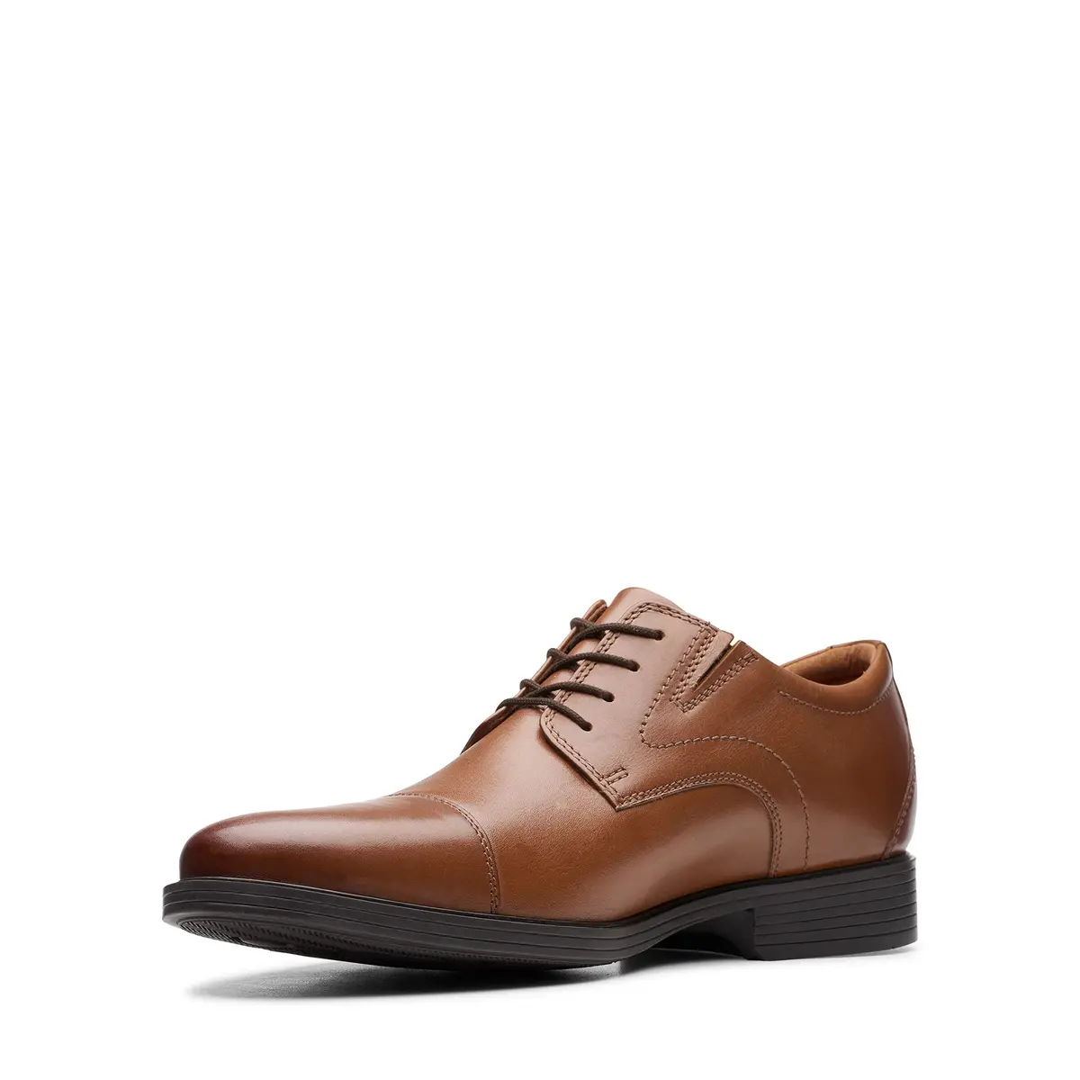 Clarks Men Whiddon Cap Oxford Leather 10.5 | Formal Office-Ready Shoe with Full Grain Upper - main product image
