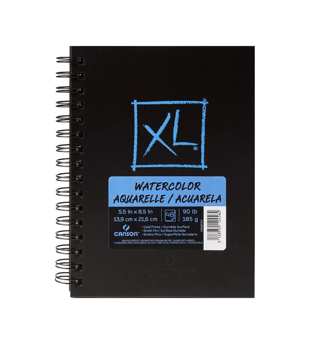 Canson XL Series Watercolor Paper Art Book 5.5x8.5 in | 90lb/185gsm, Acid-Free, French Craftsmanship - main product image