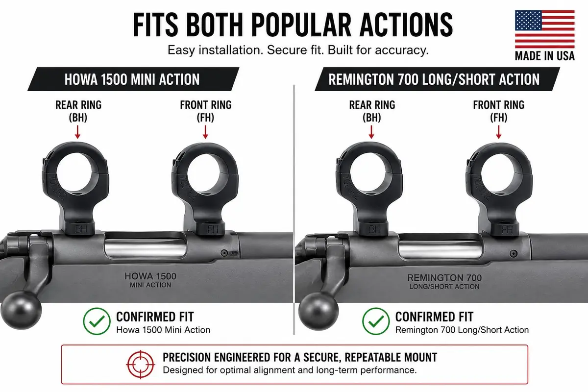 Game Reaper 2 Mount for Howa 1500 Mini & Remington 700 | Precision Machined Tactical Mount with 1 Inch Rings - view 6