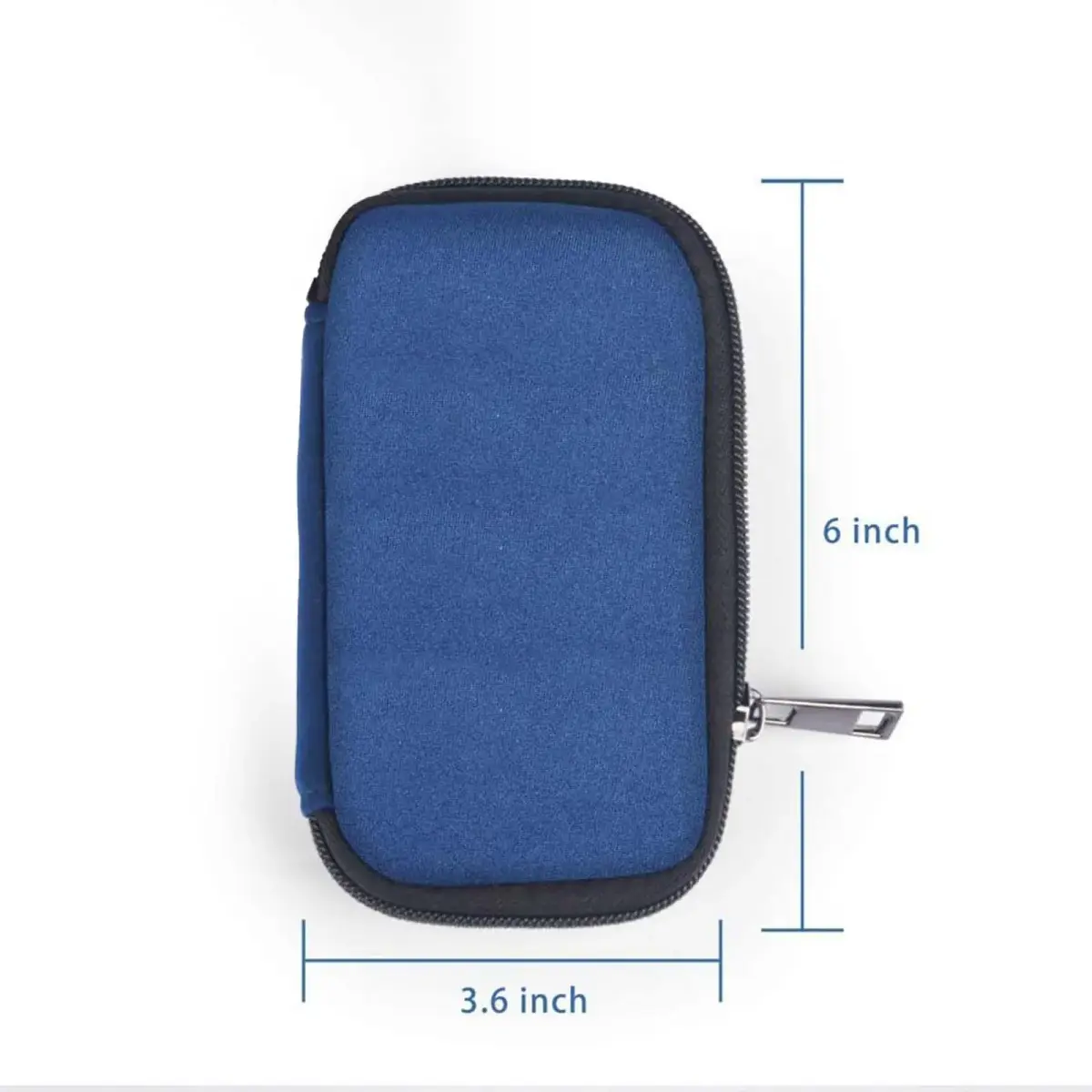 JBOS USB Flash Drive Holder Case with 10 Slots | Blue Neoprene Organizer - view 2