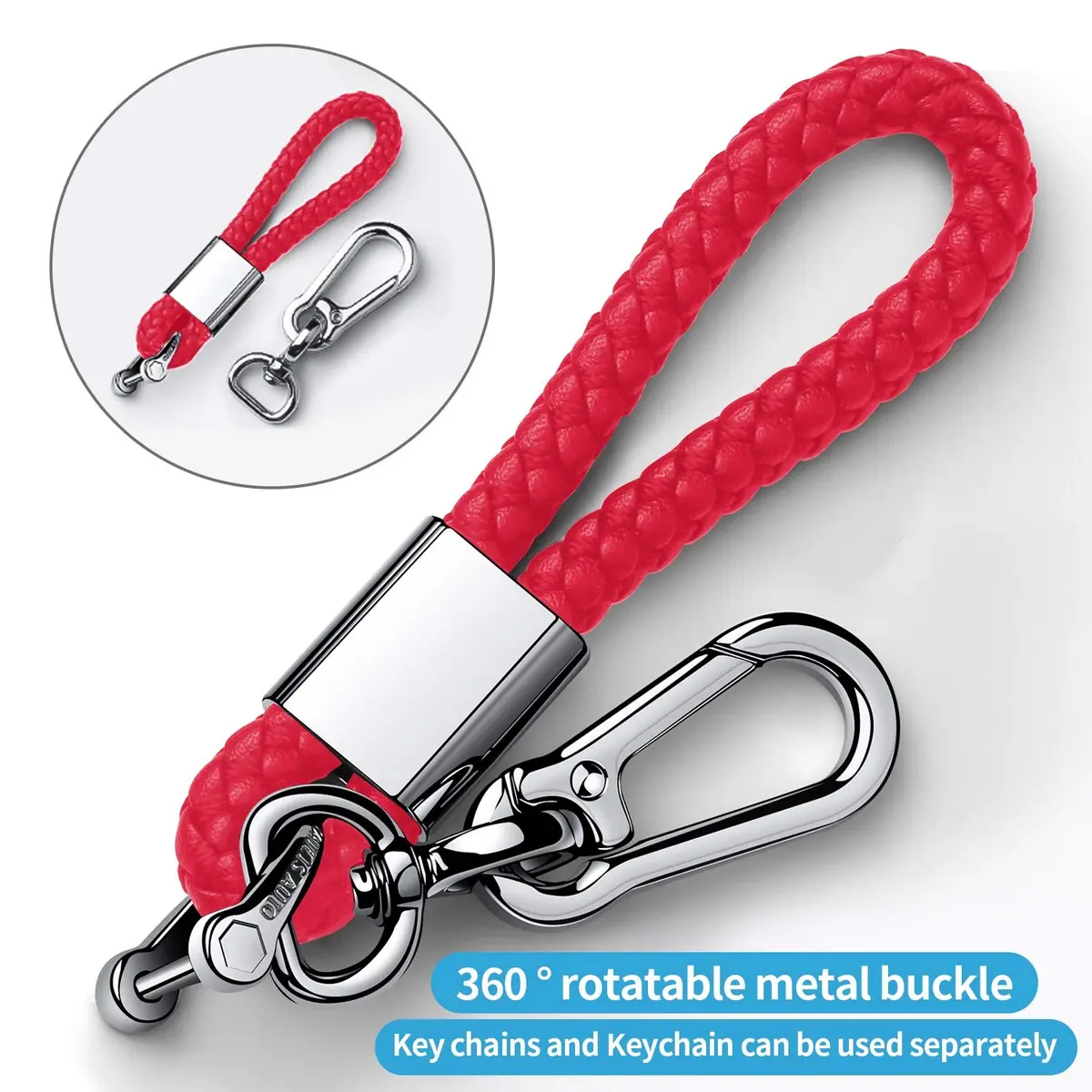Tukellen for Audi Key Fob Cover with Keychain | Soft TPU Protector Compatible with Audi A4 Q7 TT A3 A6 R8 (Red) - view 7