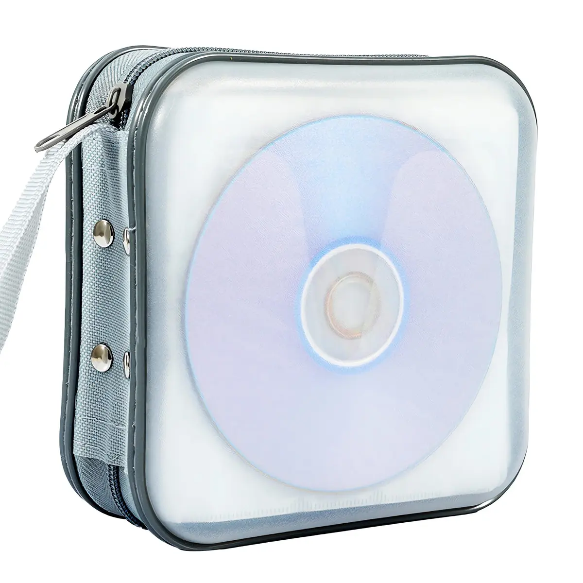 Penxina 40 Capacity CD DVD Case Wallet Holder Portable Disc VCD Heavy Duty Binder Storage Organizer White | Lightweight & Durable - main product image