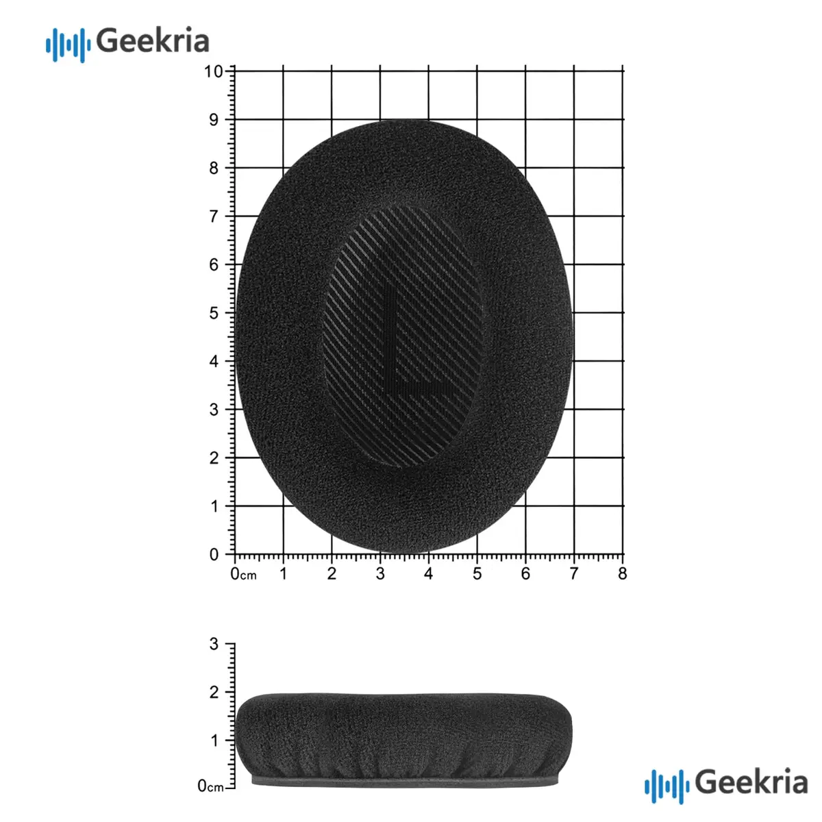 GEEKRIA Comfort Velour Ear Pads for Bose QC45/35 II/35/25/15/SE Headphones (2-Pack, Black) - view 6
