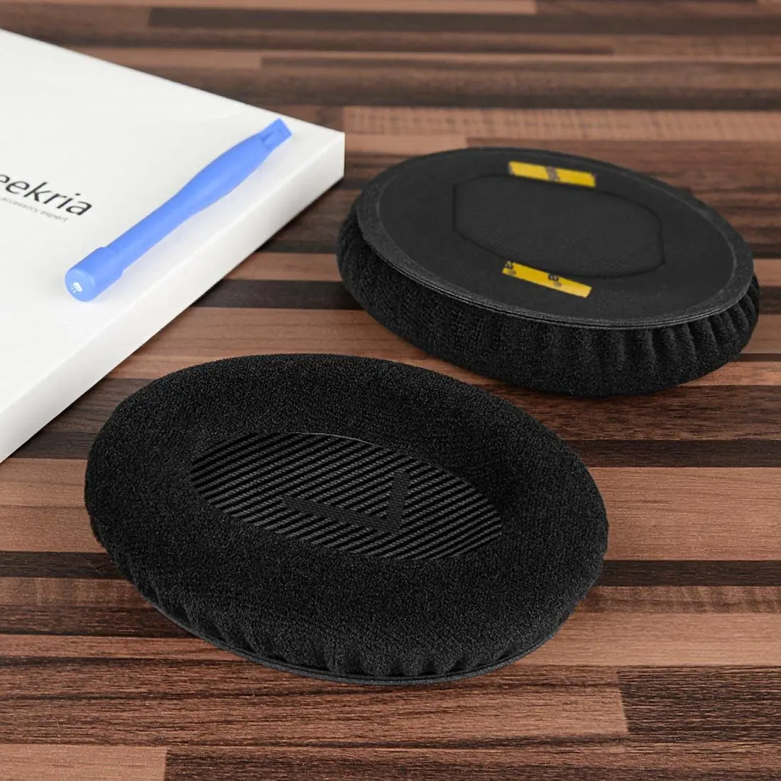 GEEKRIA Comfort Velour Ear Pads for Bose QC45/35 II/35/25/15/SE Headphones (2-Pack, Black) - view 4