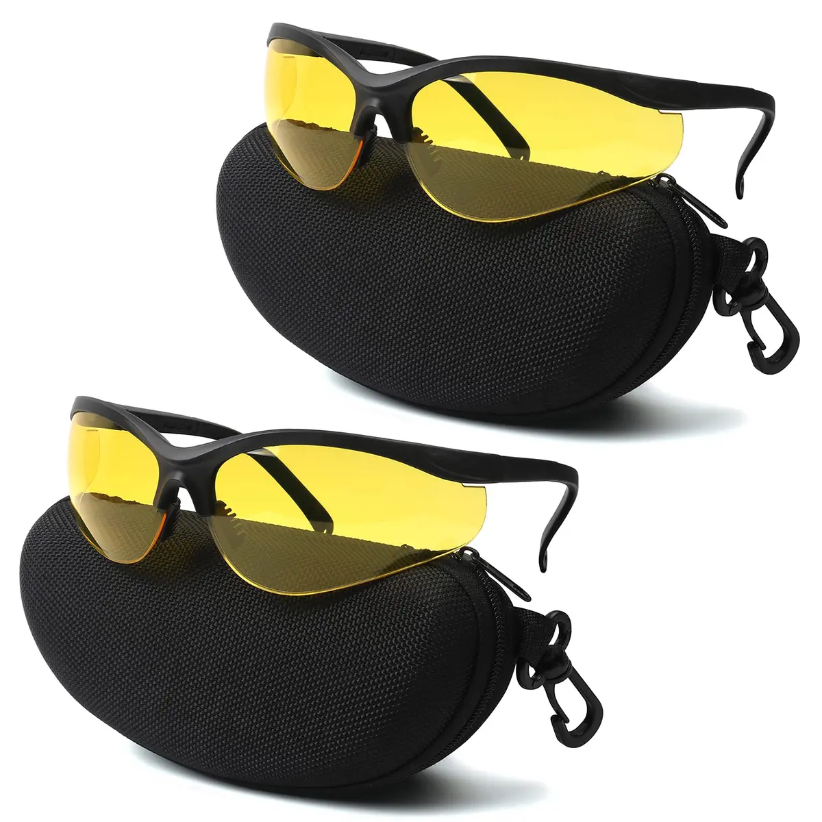 LaneTop Safety Glasses ANSI Z87.1 Impact Polycarbonate Yellow Lens | UV400 Eye Protection for Shooting Range - main product image