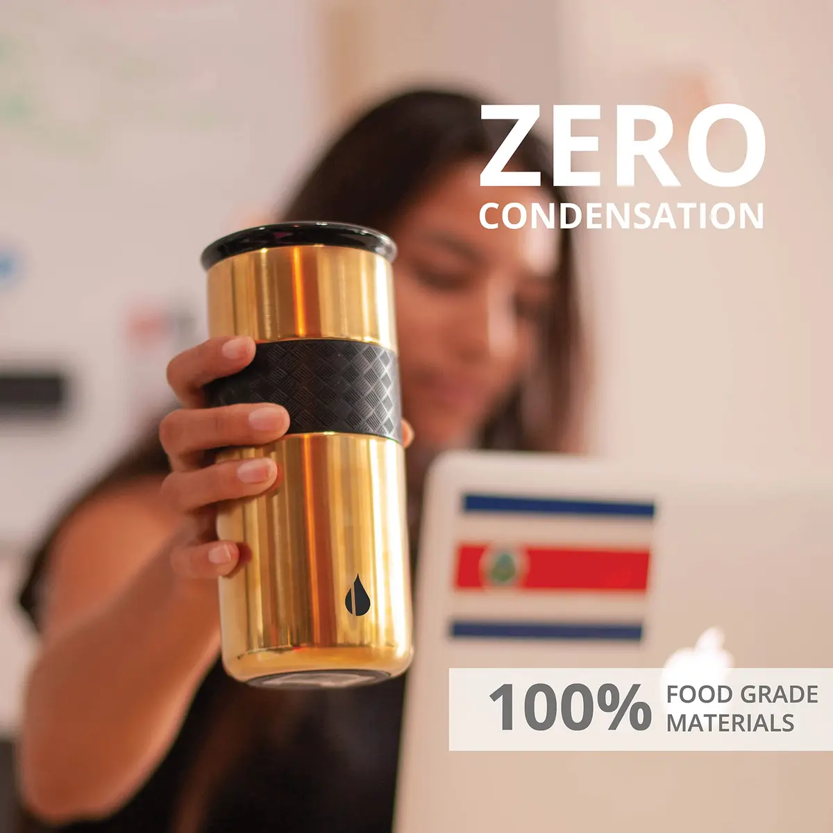 Elemental Artisan 16oz Triple-Wall Insulated Coffee Tumbler w/Ceramic Lid | Keeps Drinks Hot 6 Hrs, Cold 18 Hrs - view 6