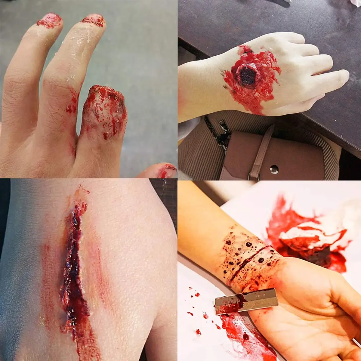 MEICOLY SFX Makeup Kit with Scar Wax & Fake Blood Spray, 7-Piece Set | Realistic Wound & Scar Effects for Special Occasions - view 2