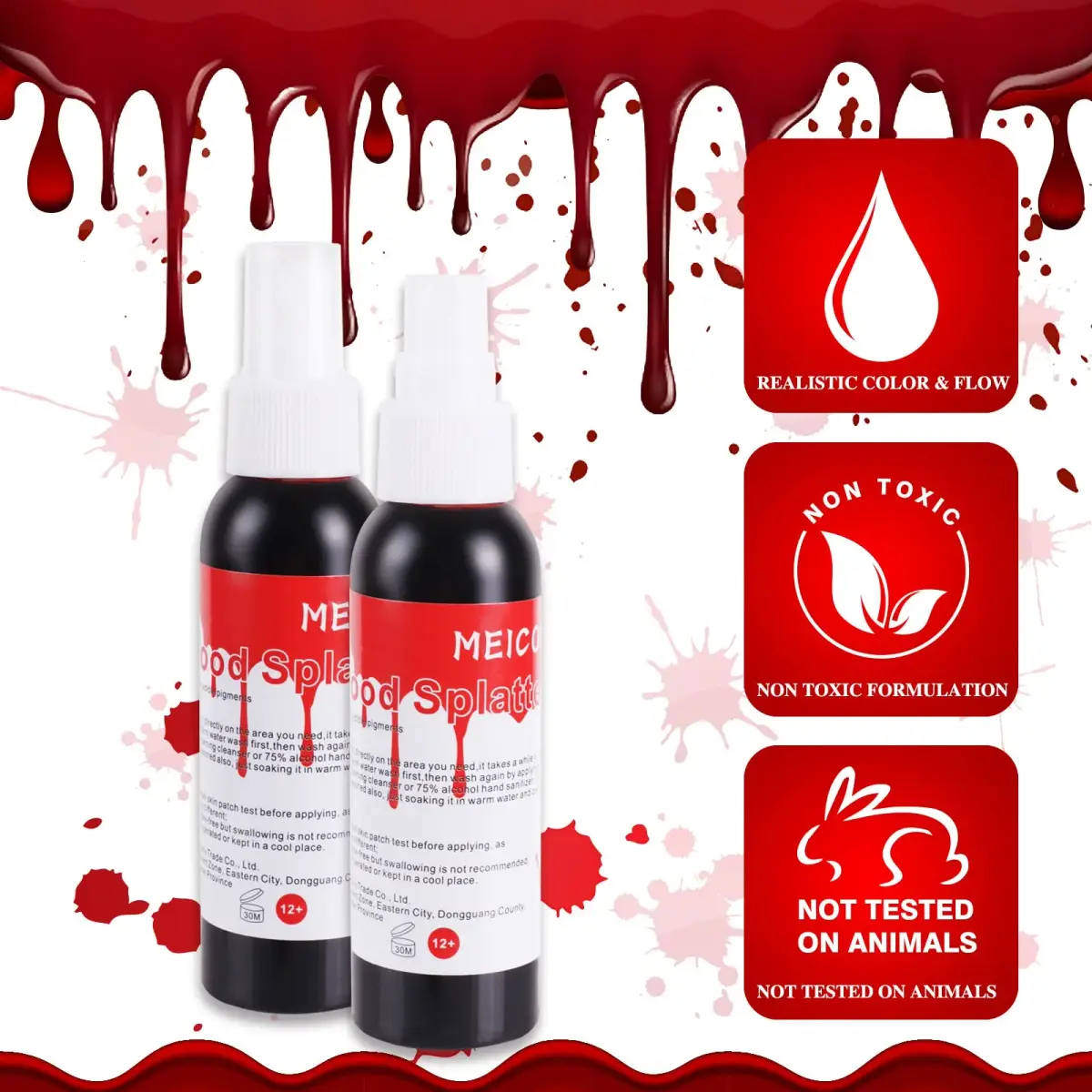 MEICOLY SFX Makeup Kit with Scar Wax & Fake Blood Spray, 7-Piece Set | Realistic Wound & Scar Effects for Special Occasions - view 4