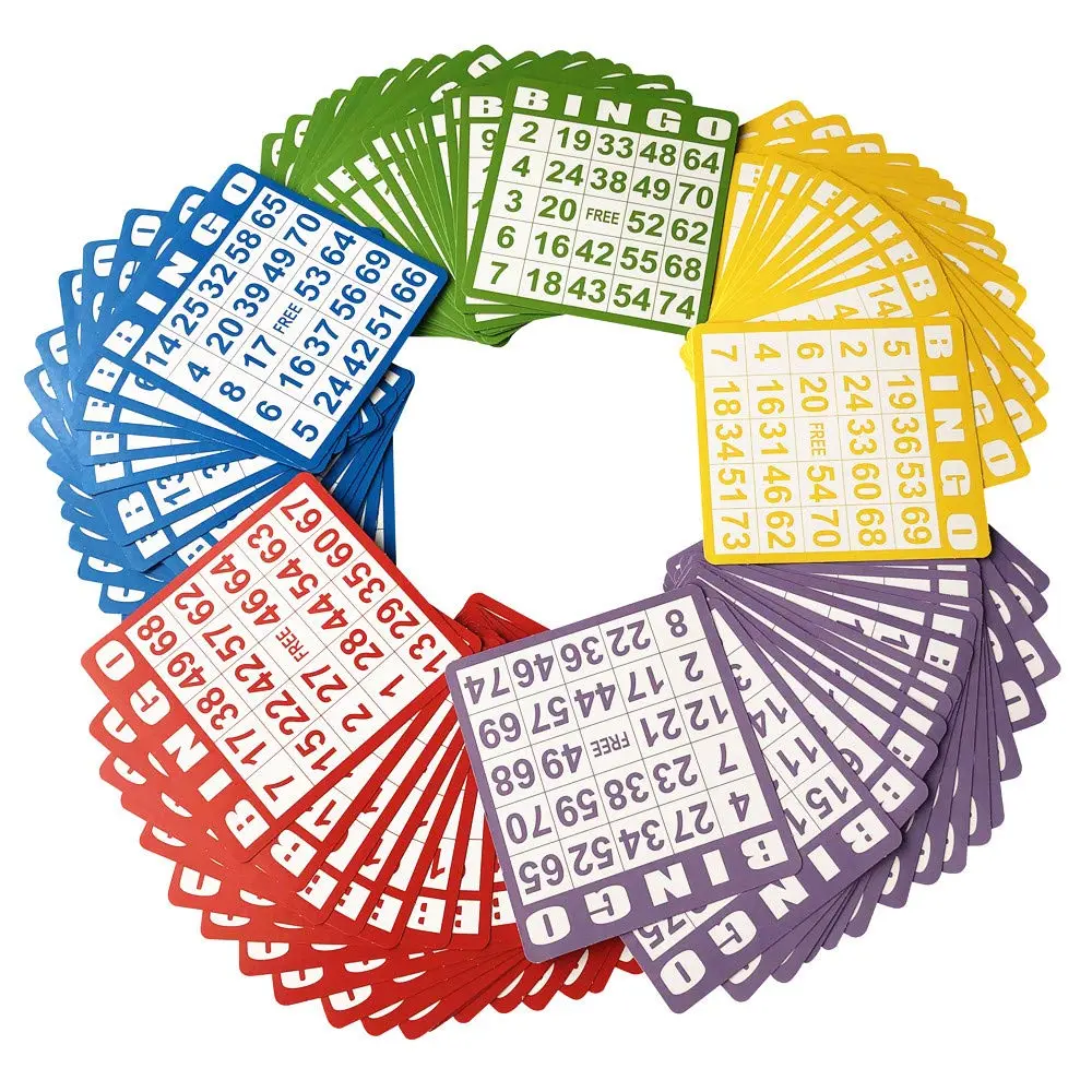 Yuanhe 100 Bingo Game Cards - 5.2x4.7in (13.2x12cm) | Reusable Cardboard for Parties - main product image