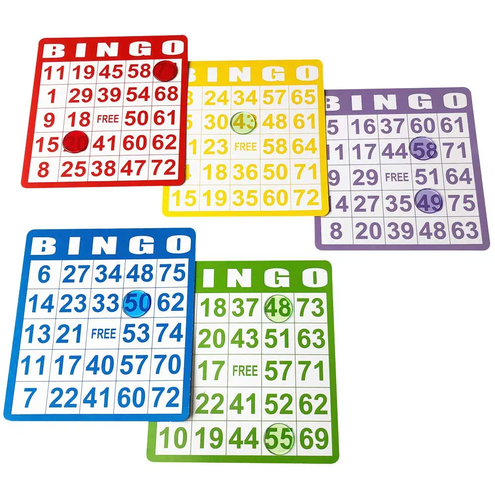 Yuanhe 100 Bingo Game Cards - 5.2x4.7in (13.2x12cm) | Reusable Cardboard for Parties - view 6