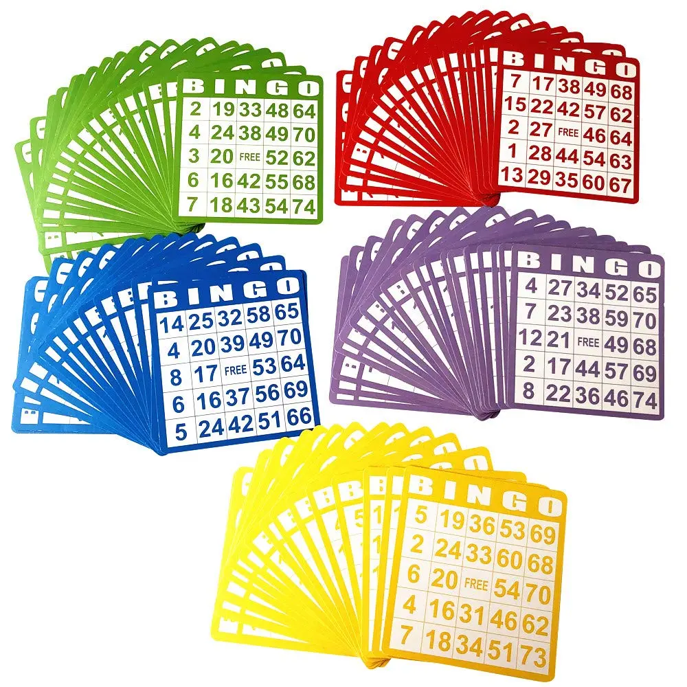 Yuanhe 100 Bingo Game Cards - 5.2x4.7in (13.2x12cm) | Reusable Cardboard for Parties - view 2