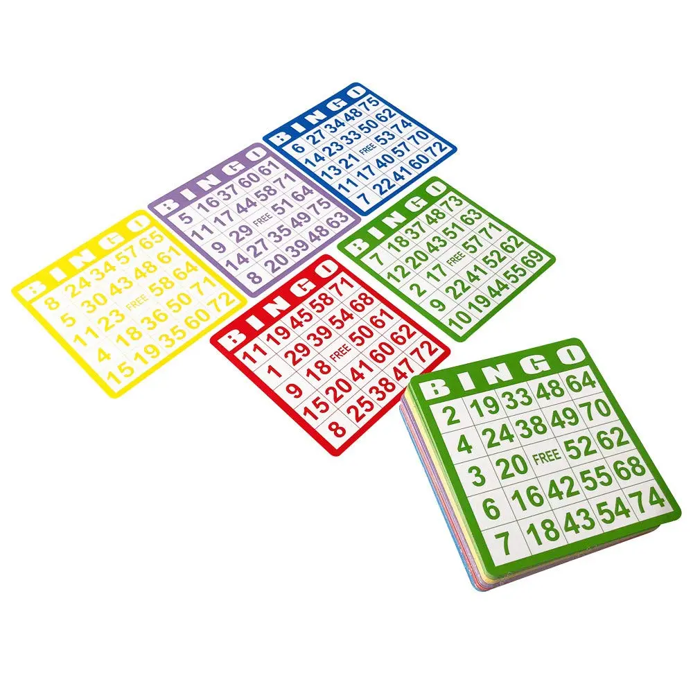 Yuanhe 100 Bingo Game Cards - 5.2x4.7in (13.2x12cm) | Reusable Cardboard for Parties - view 4