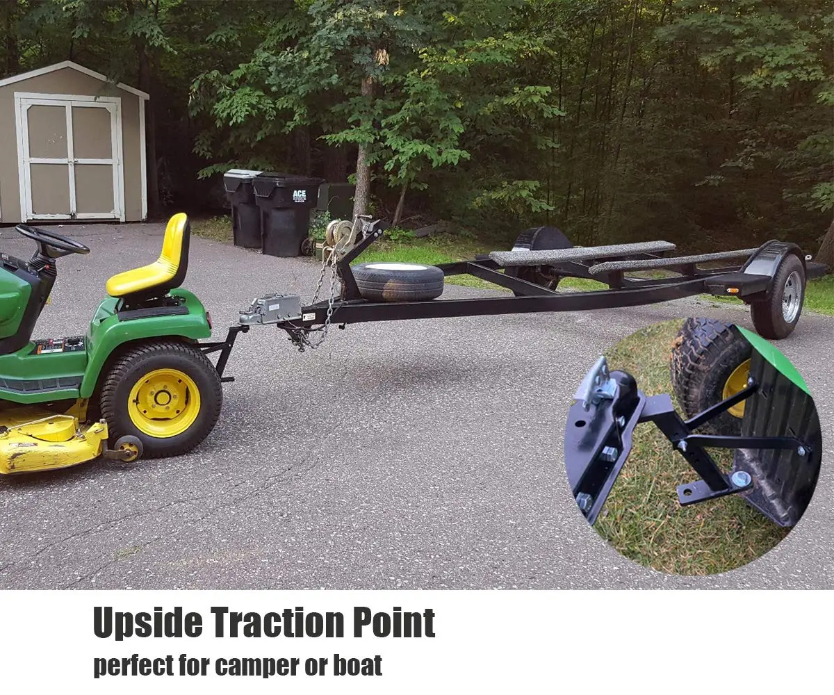 Eapele Trailer Hitch for Riding Mowers & Garden Tractors | 2.27 kg (5 lb) Solid Iron Construction - view 7