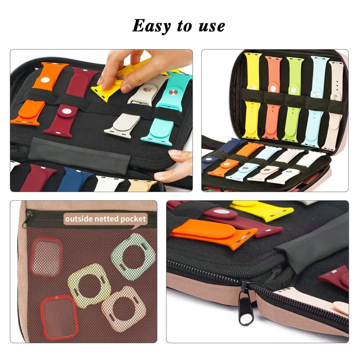 PACMAXI 20 Watch Bands Storage Carrying Case | Compact, Expandable & Portable Organizer for Watches - view 3