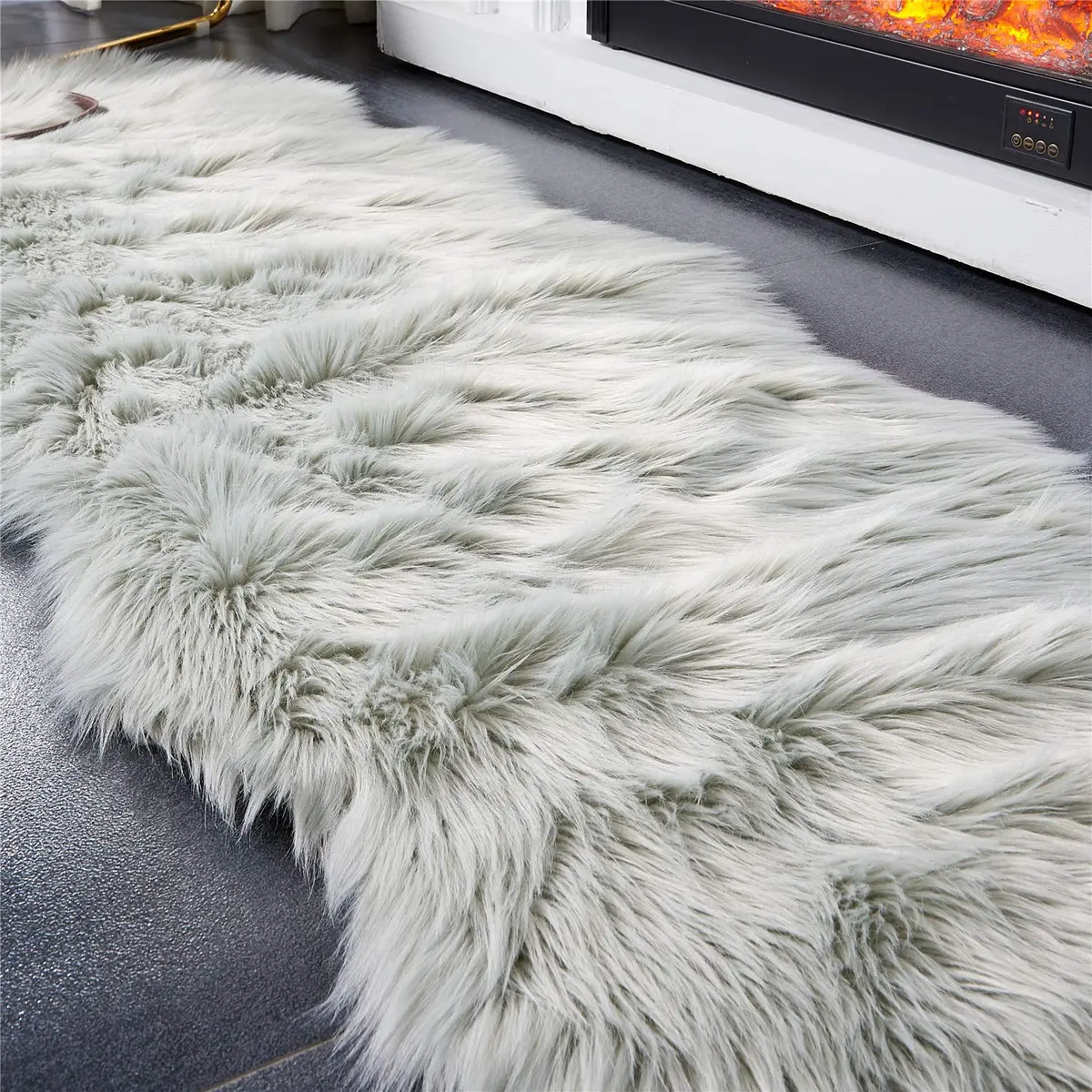 EasyJoy Ultra Soft Fluffy Shaggy Area Rug Faux Fur 61cm x 183cm (2 x 6 ft) | Machine Made for Living Rooms & Bedrooms - view 4