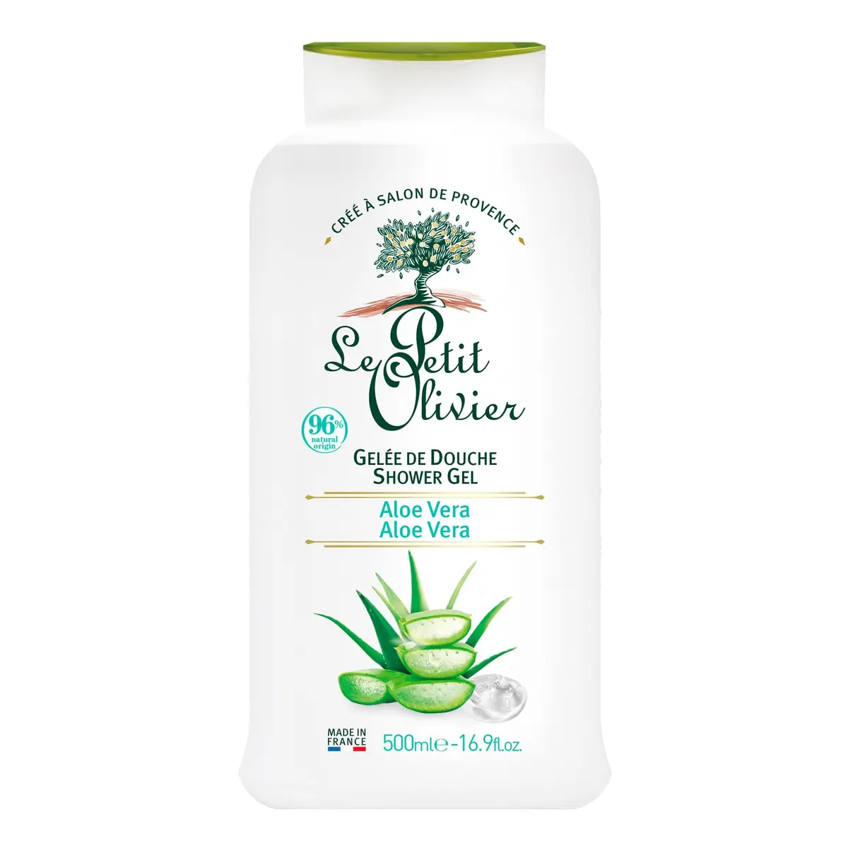 Le Petit Olivier Aloe Vera Shower Gel 16.9 Fl Oz | Moisturizing & pH Neutral for All Skin Types - main product image