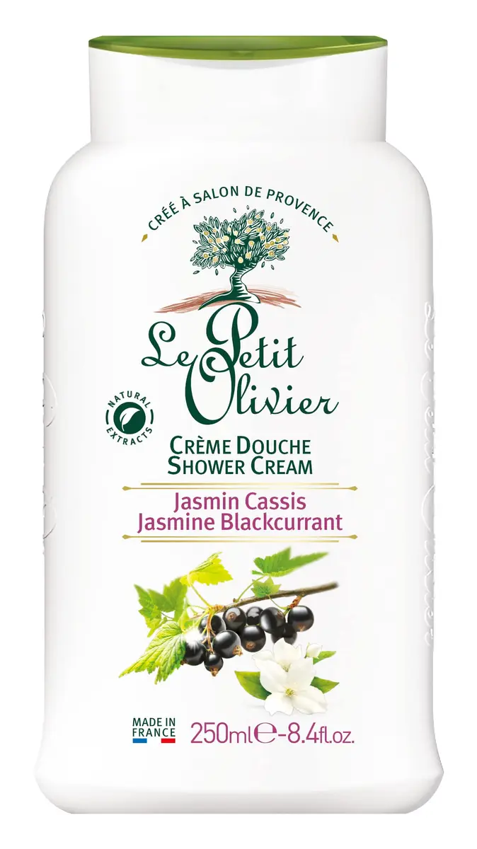 Le Petit Olivier Shower Cream - Jasmine Blackcurrant - Gently Cleanses Skin - Fresh and Moisturizing - pH Neutral - Dermatologically Tested - Free Of Soap and Dyes | 8.4 oz - main product image