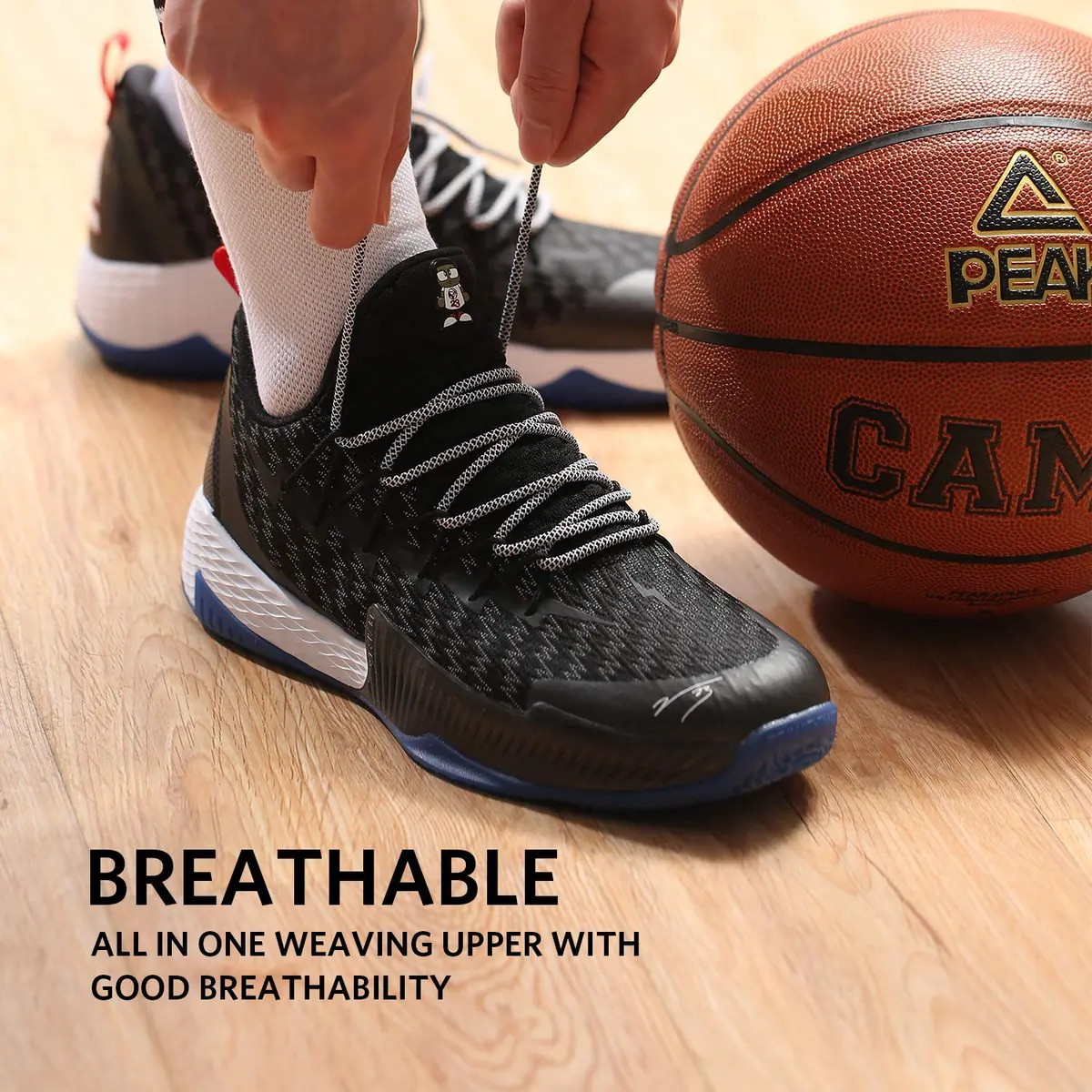 PEAK Men's Basketball Shoes Lightning Series Moon Ew9366a | Supportive, Breathable & Durable (120 chars) - view 3