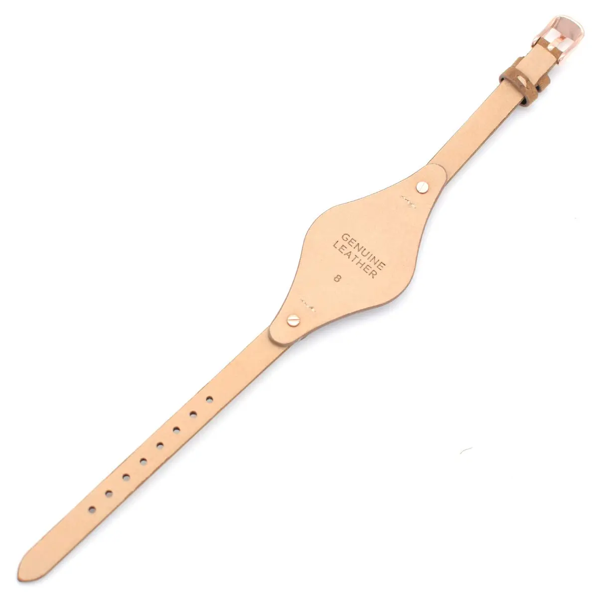 bullish 8mm Genuine Leather Watch Strap Replacement for Fossil ES3148 ES4119 ES4176 ES3262 ES3077 | Elegant Stripe Design - view 3