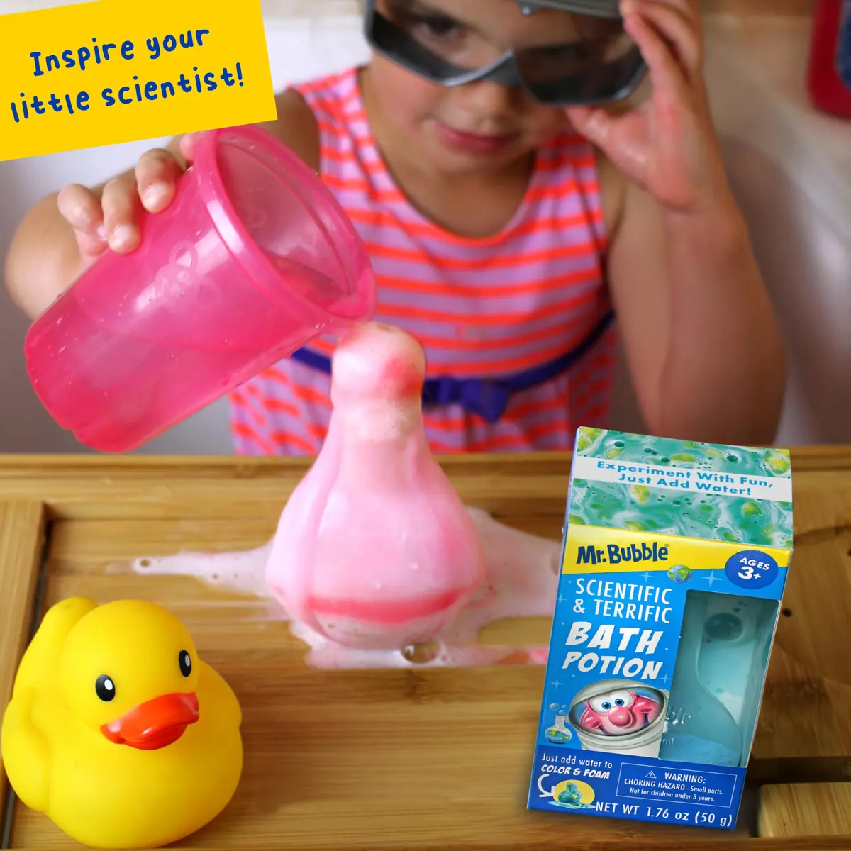 Mr. Bubble Kids Original Bath Bomb Potions - Colorful Fizzy Fun - Cool Foam and Bubble Science Beaker Bath Toys (Pack of 4) | Safe, Paraben-Free, Colorful Science Fun - view 8