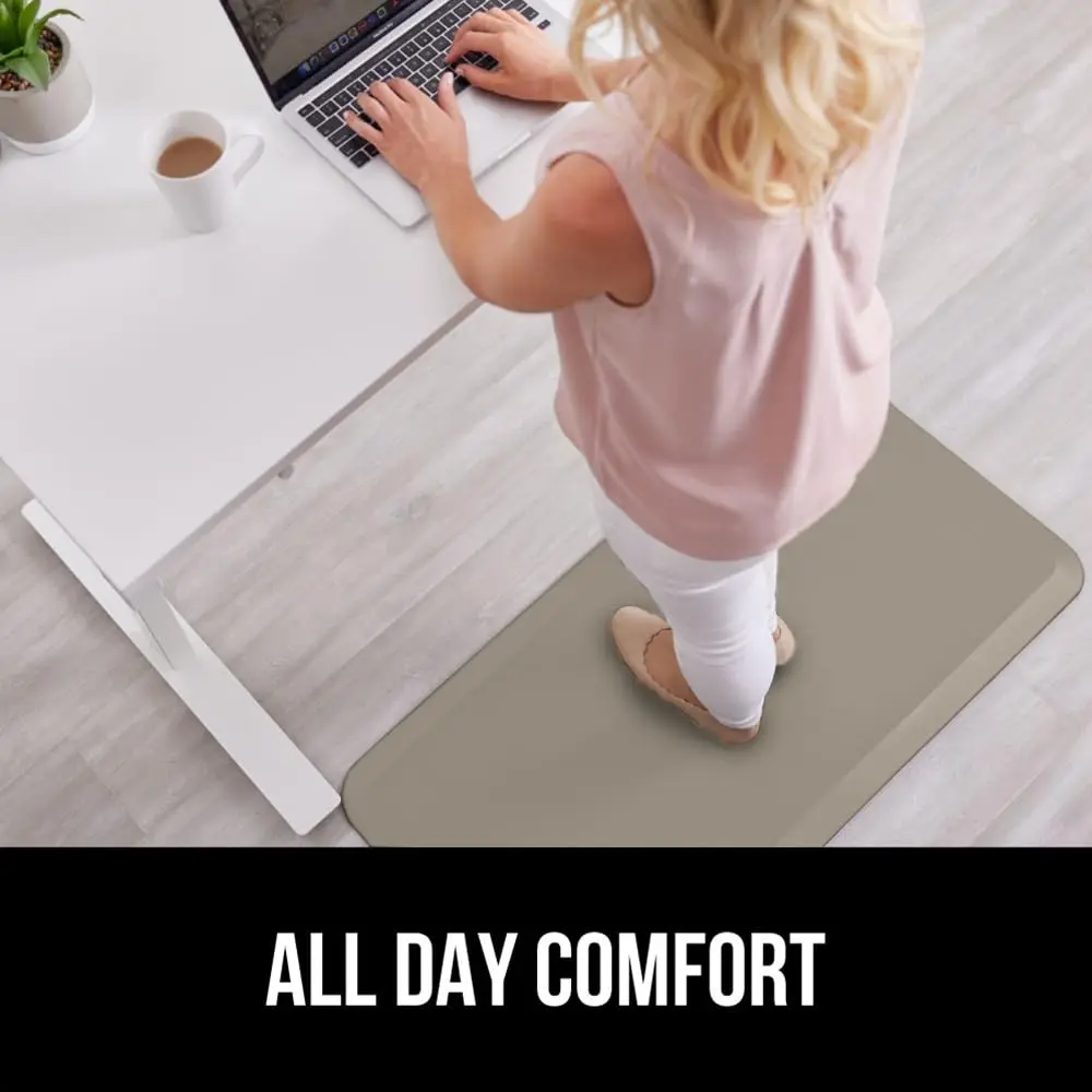 GORILLA GRIP Cushioned Antifatigue Kitchen Mat for Floor, 24x17, Taupe | Supportive 3/4 Inch Foam for Long Standing Comfort - view 7
