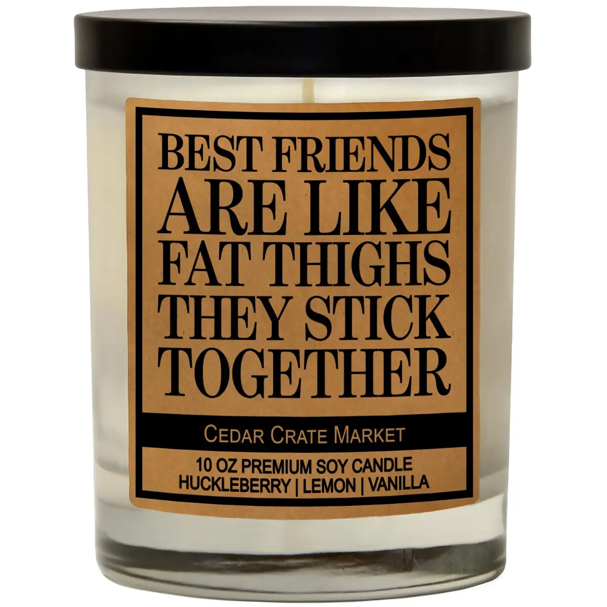 CEDAR CRATE MARKET Best Friend Candle 10 oz | Funny Scented Jar Candle for Women - view 2