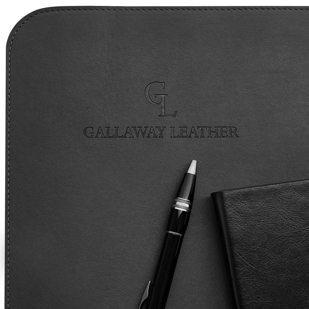 Gallaway Leather Desk Mat, Large 36" x 17" Black | Smooth PU Leather Writing Pad for Office & Home - view 5