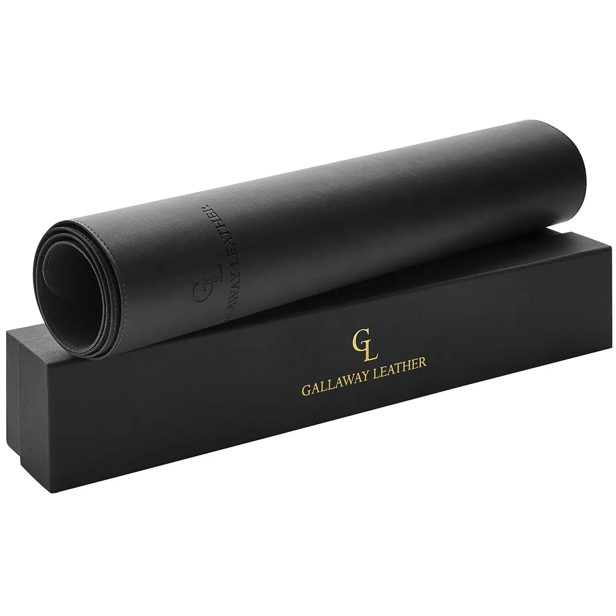 Gallaway Leather Desk Mat, Large 36" x 17" Black | Smooth PU Leather Writing Pad for Office & Home - view 6