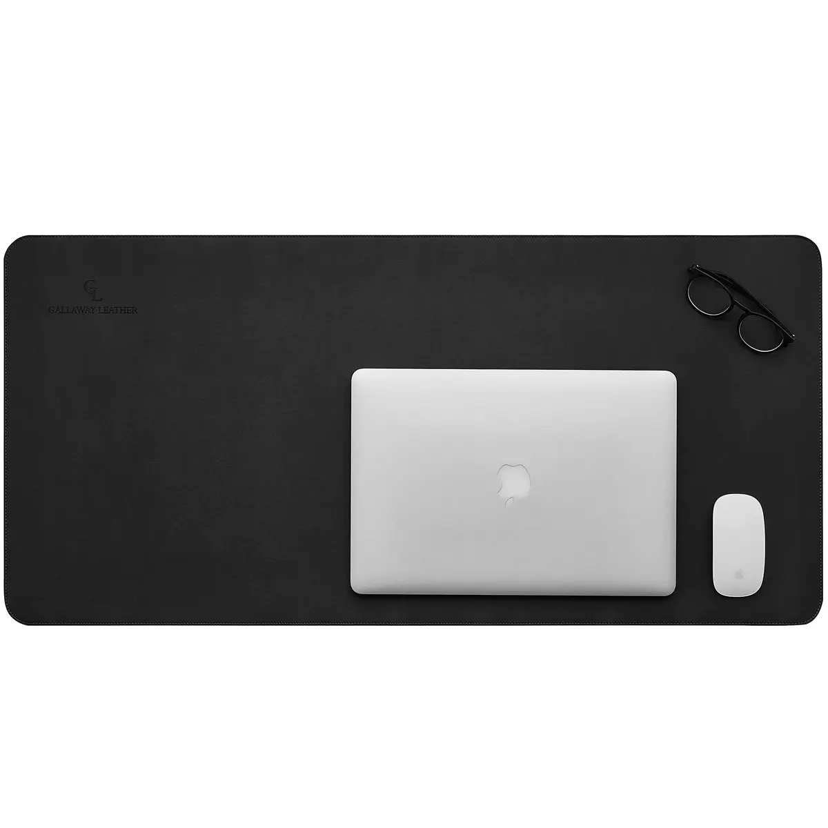 Gallaway Leather Desk Mat, Large 36" x 17" Black | Smooth PU Leather Writing Pad for Office & Home - view 7