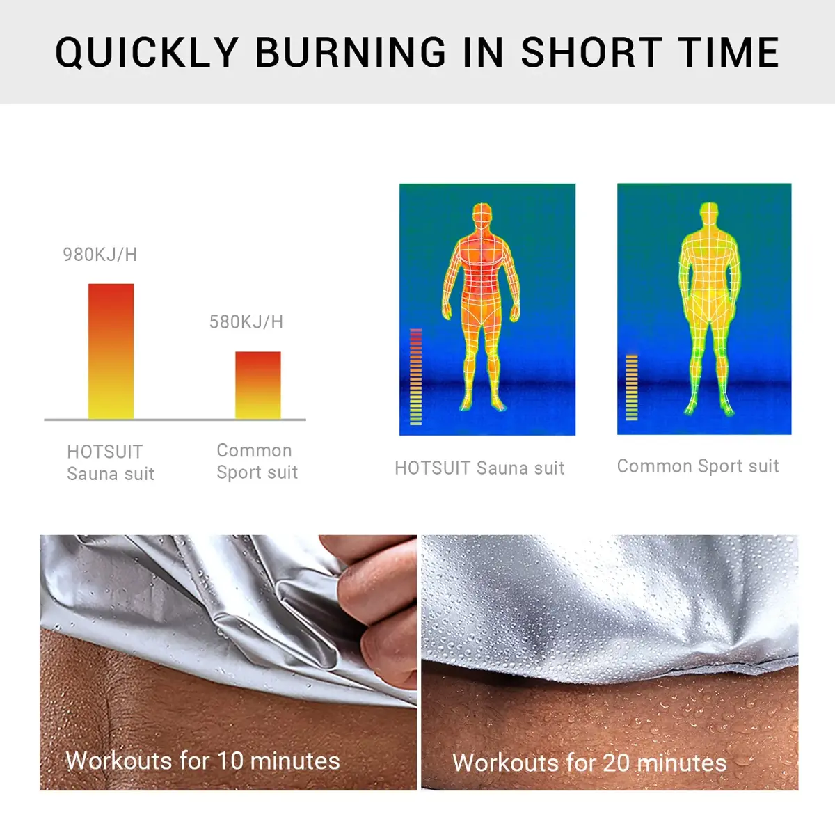 HOTSUIT Sauna Jacket for Men & Women, Red, XL | Sweat-Inducing Workout Apparel - view 5