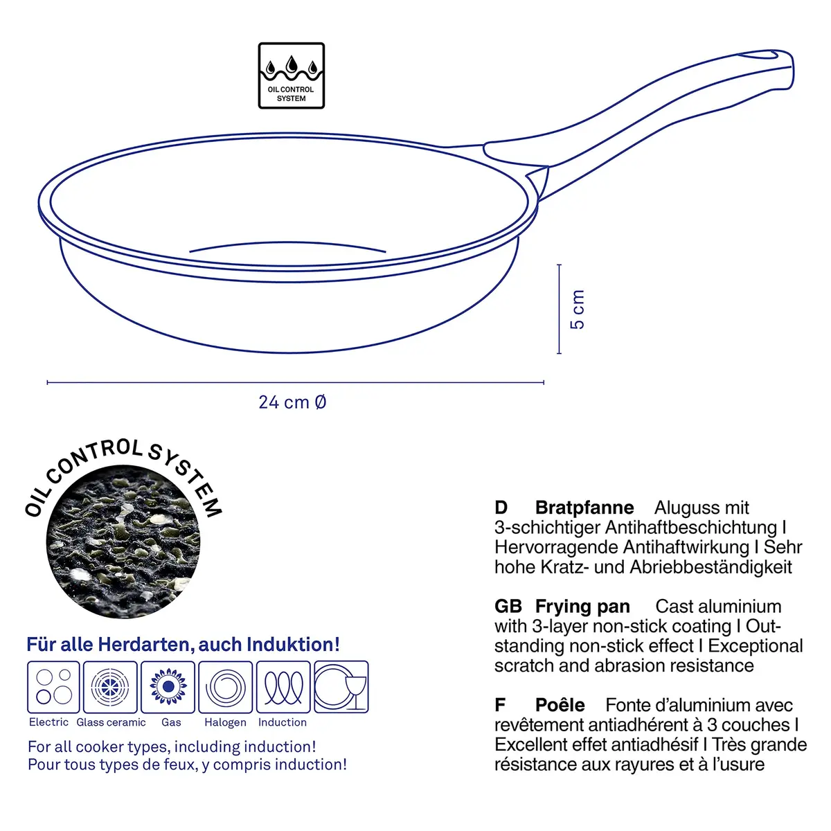 Kela Stella Nova Frying Pan Ø 24 cm | Non-stick Aluminium, Suitable for induction, German Design Award Winner - view 3