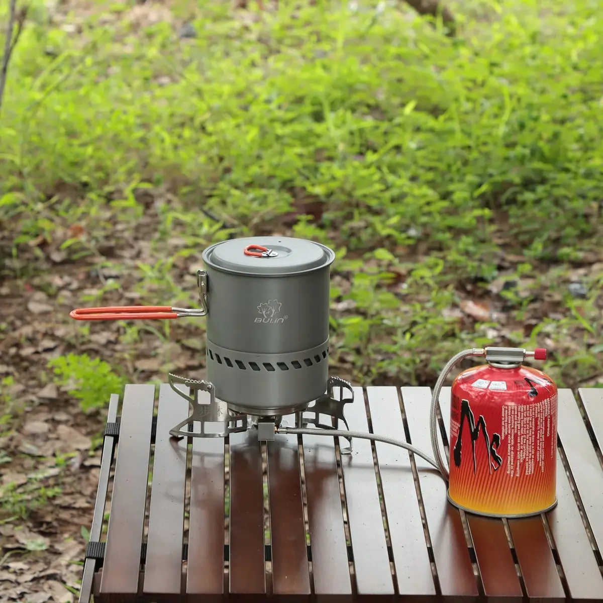 Bulin 1.5L Camping Pot with Heat Exchanger & Foldable Handle | Ultralight Aluminum Cookware for Backpacking - view 8