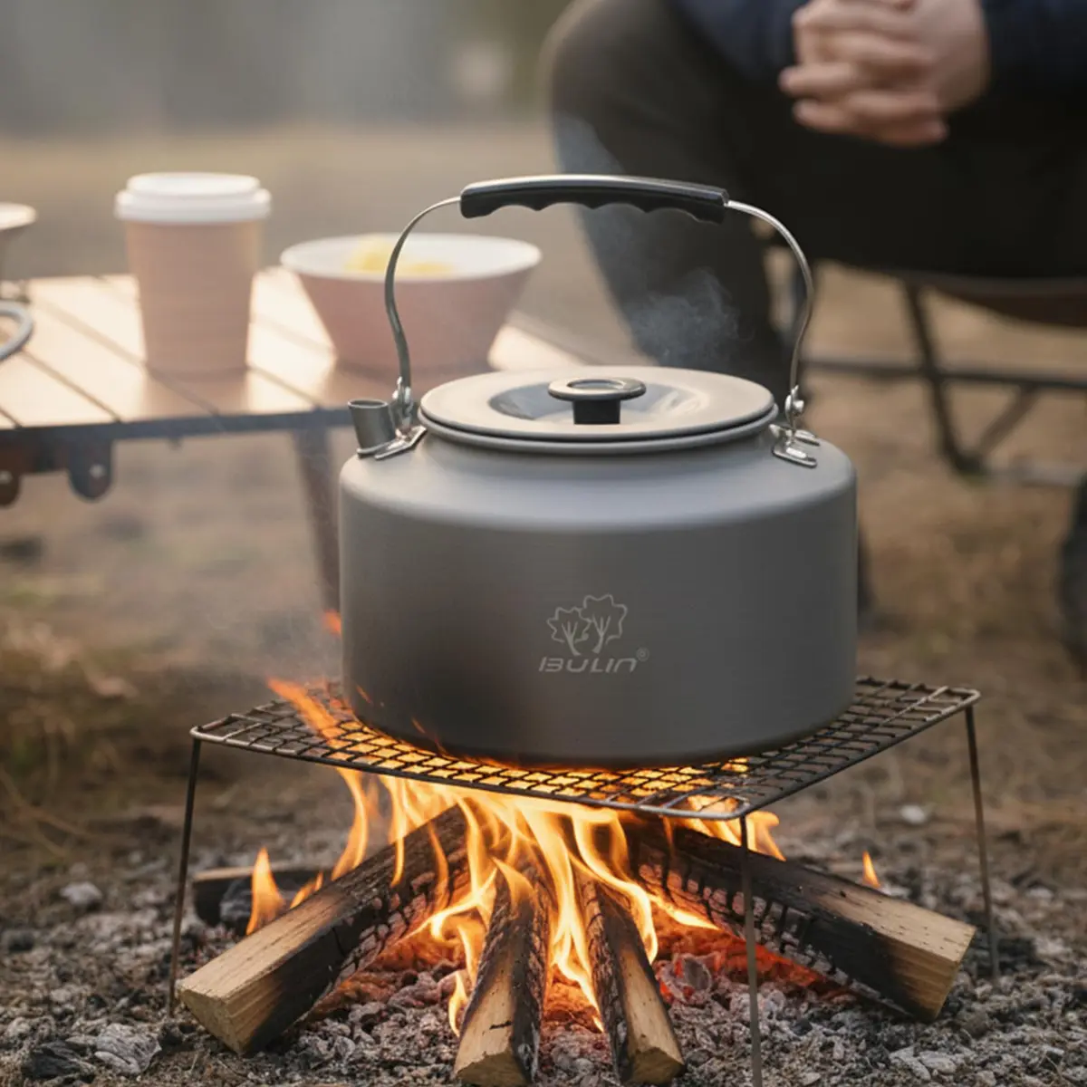 Bulin Camping Kettle 2.2L (740ml / 2.3 Quarts) | Fast Heating Water Boiler for Open Fire & Stoves - view 7