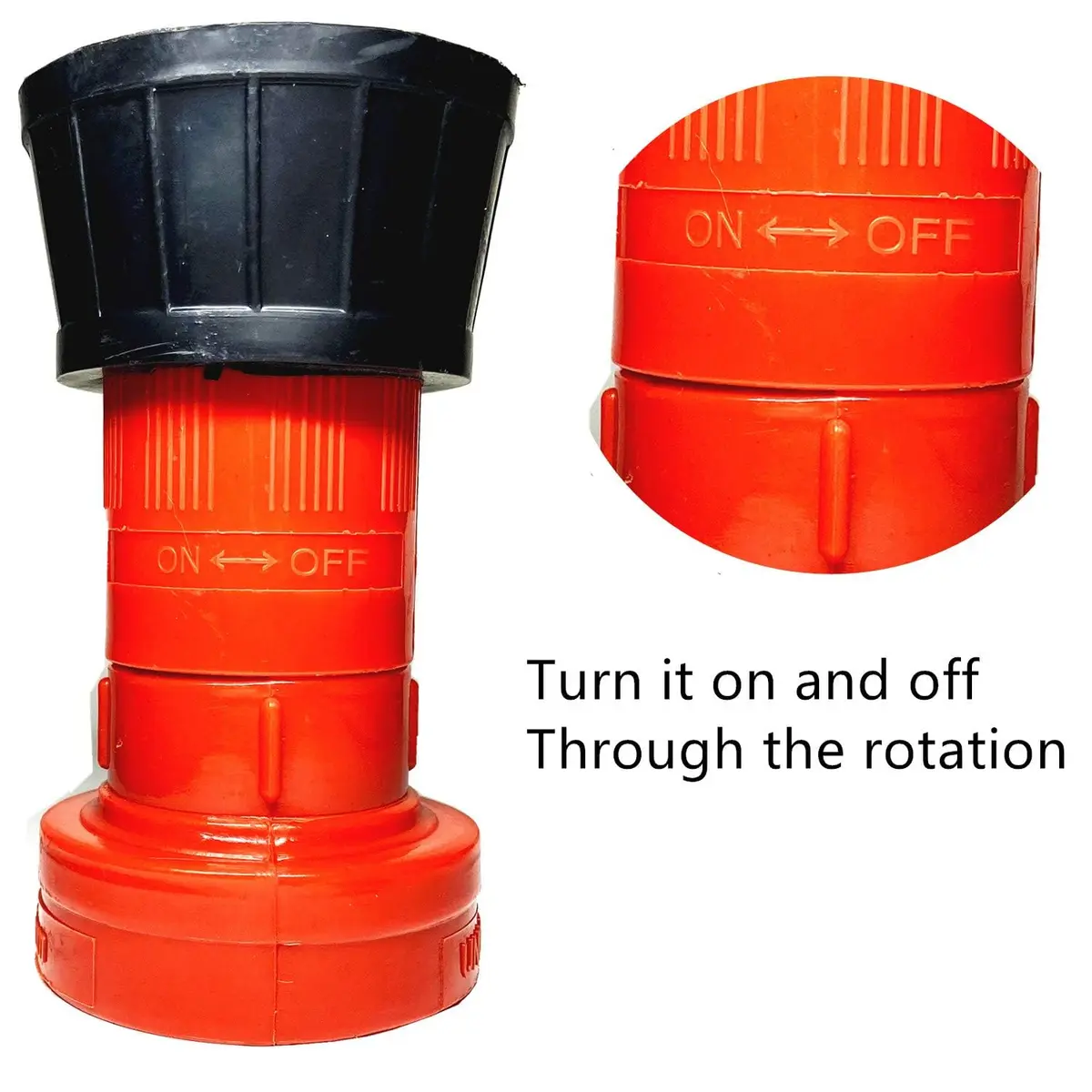 SAFBY Fire Hose Nozzle 1.5 inch NPSH/NPT | Durable Brass & Plastic Control - view 5