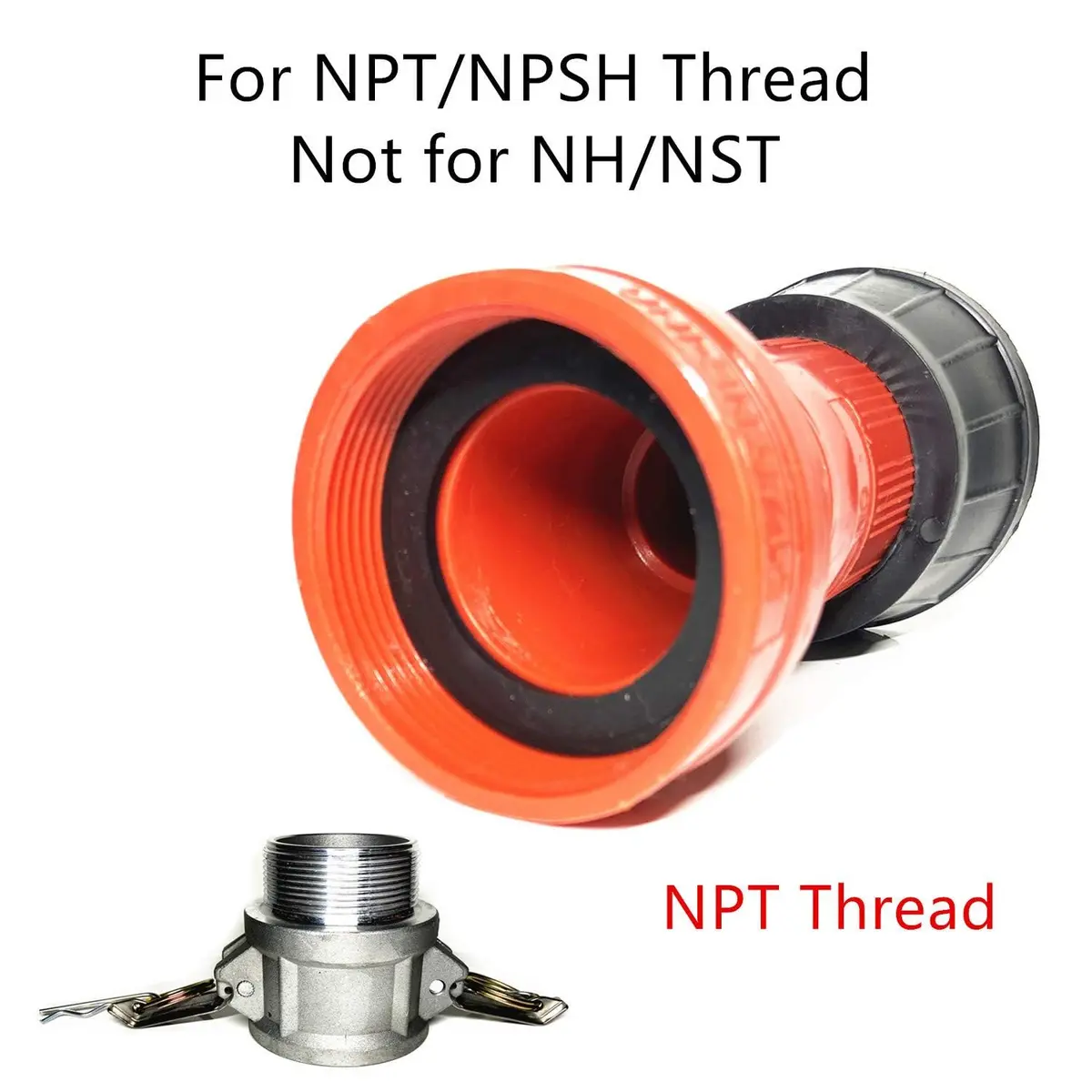 SAFBY Fire Hose Nozzle 1.5 inch NPSH/NPT | Durable Brass & Plastic Control - view 3