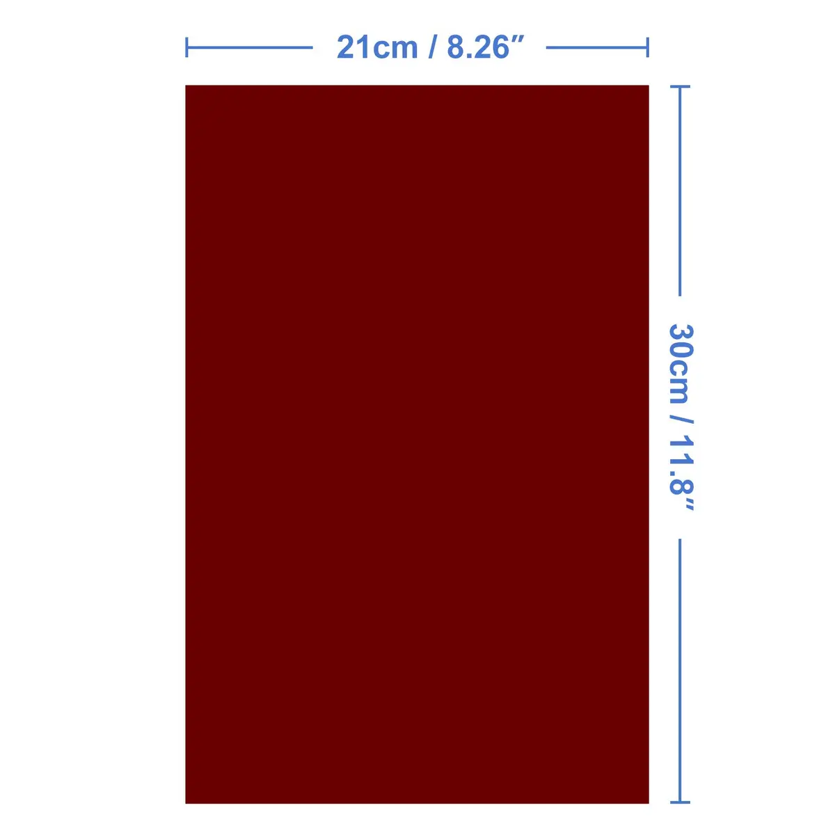 Thyores Red Velvet Adhesive Sheets 21cm x 30cm (A4 Size) | 15PCS Pack for Crafts & Decor - view 2