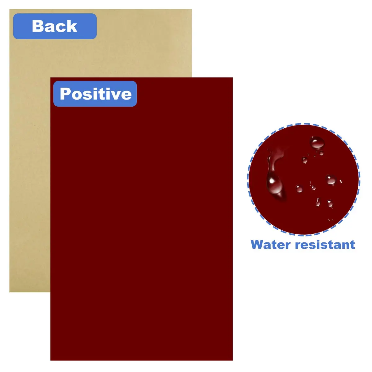 Thyores Red Velvet Adhesive Sheets 21cm x 30cm (A4 Size) | 15PCS Pack for Crafts & Decor - view 3
