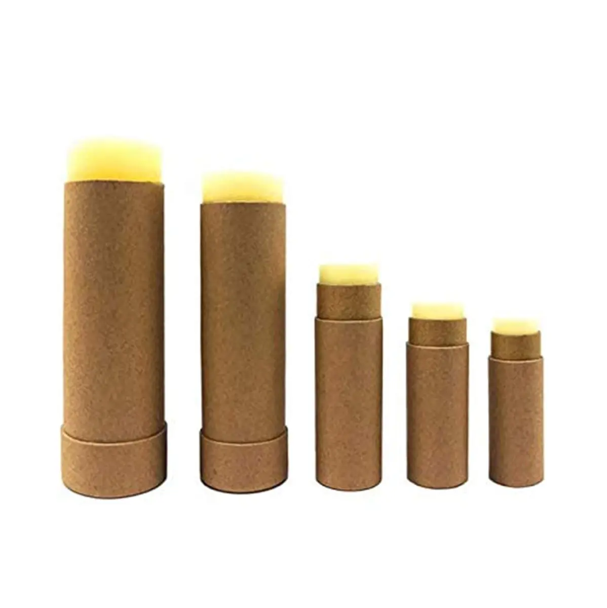 Healthcom 10 Pcs 1 oz (29.57 ml) Kraft Paper Lip Balm Tubes | DIY Cosmetic Containers for Balms, Lotions, Deodorant - view 6