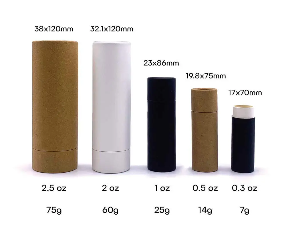 Healthcom 10 Pcs 1 oz (29.57 ml) Kraft Paper Lip Balm Tubes | DIY Cosmetic Containers for Balms, Lotions, Deodorant - view 7