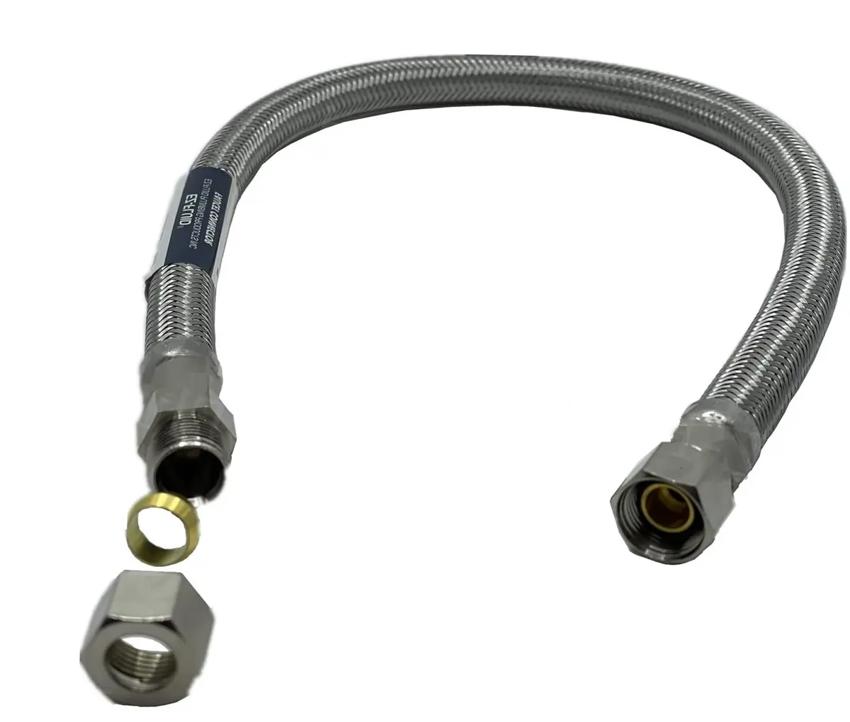 EZ-FLUID 20 Inch (50.8 cm) Stainless Steel Braided Faucet Extension Line | cUPC NSF Certified Lead-Free - view 8