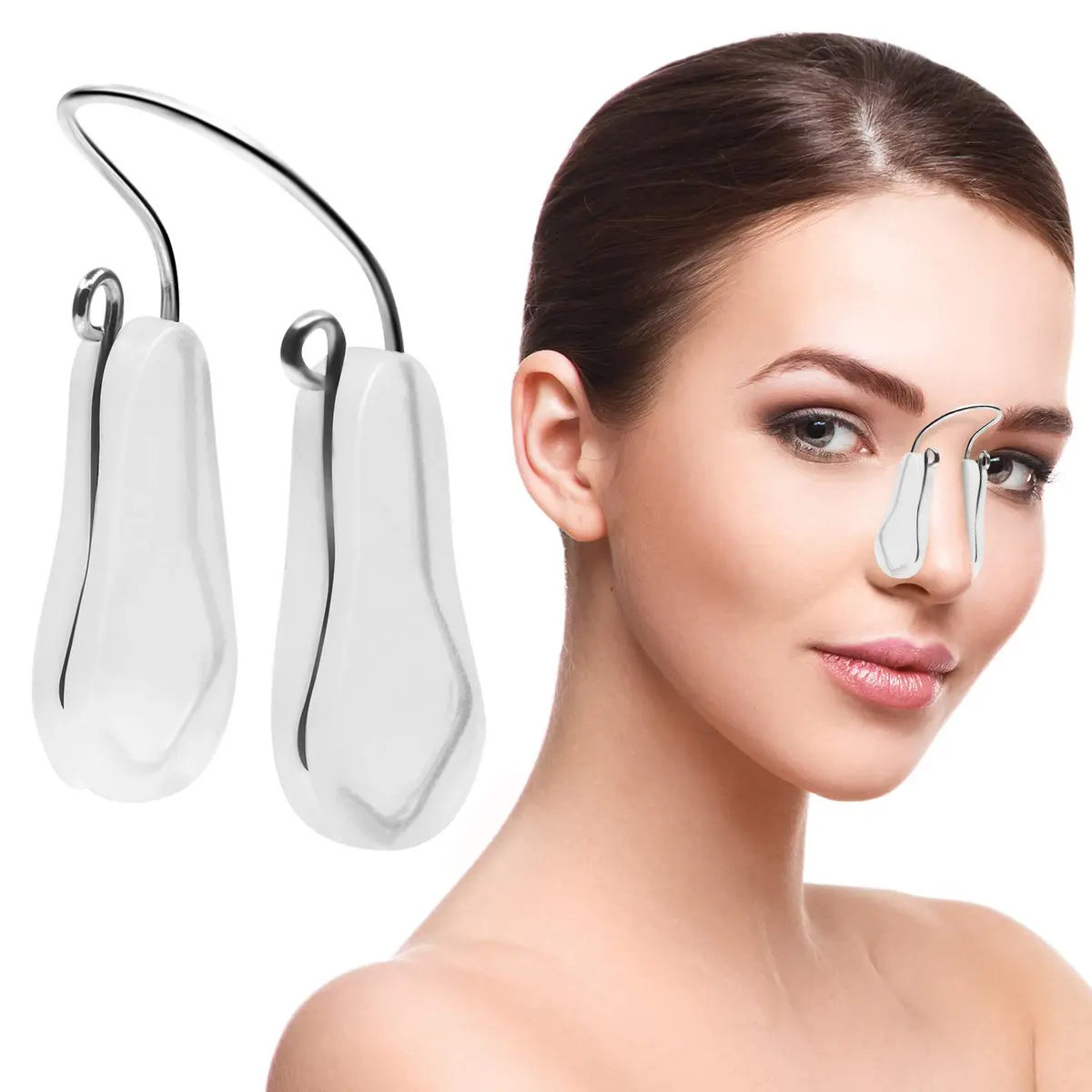 FERNIDA Nose Shaper Lifter Uplifting Clip 1 Count | Pain-Free Silicone Nose Bridge Straightener for Women, Men - main product image