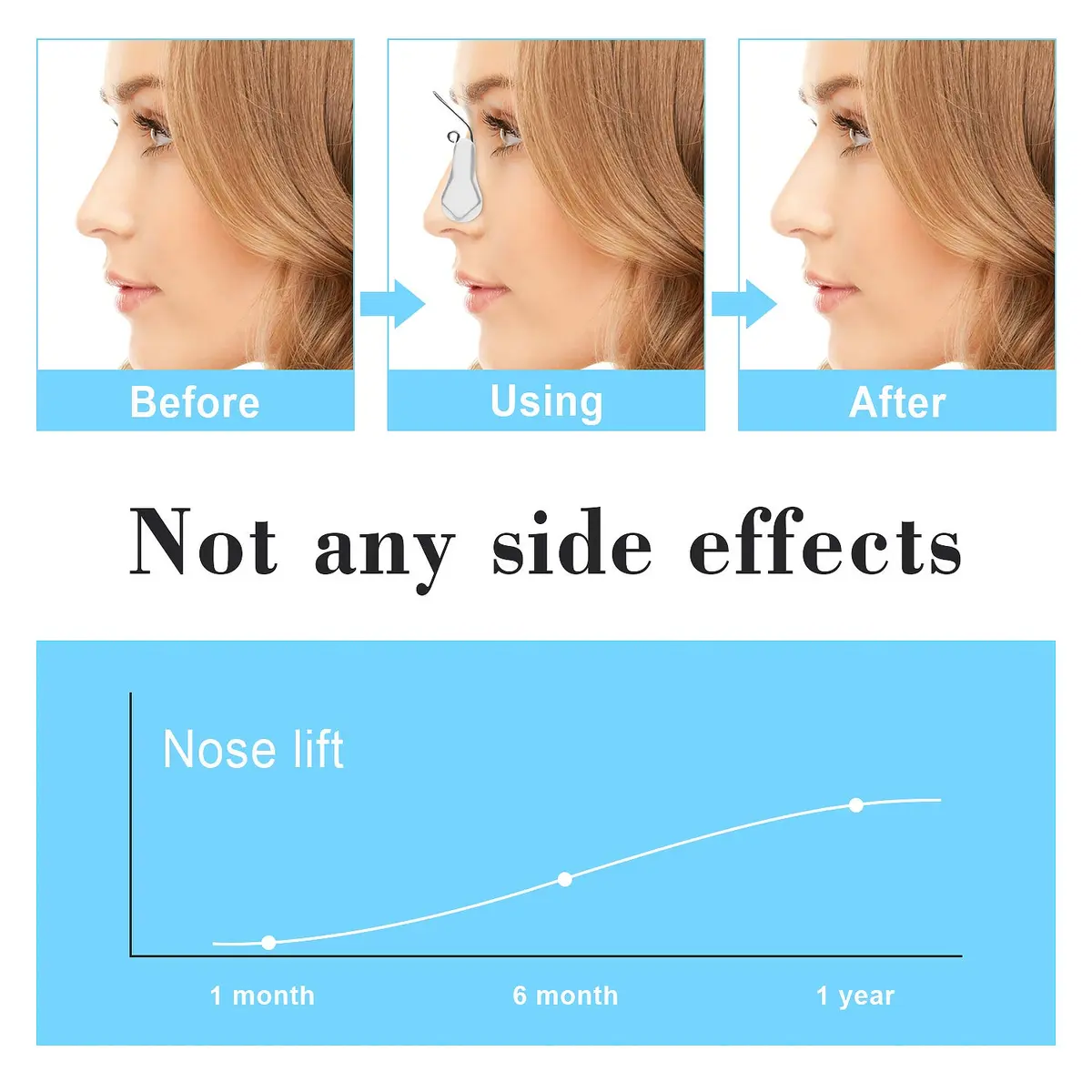 FERNIDA Nose Shaper Lifter Uplifting Clip 1 Count | Pain-Free Silicone Nose Bridge Straightener for Women, Men - view 2