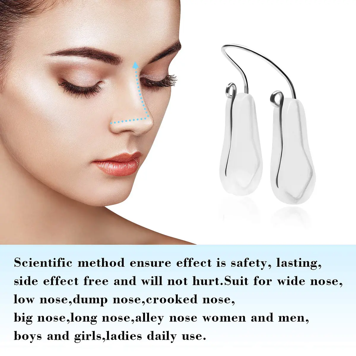 FERNIDA Nose Shaper Lifter Uplifting Clip 1 Count | Pain-Free Silicone Nose Bridge Straightener for Women, Men - view 4